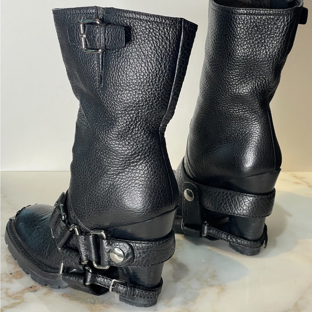 Miu Miu Leather Heeled Boot